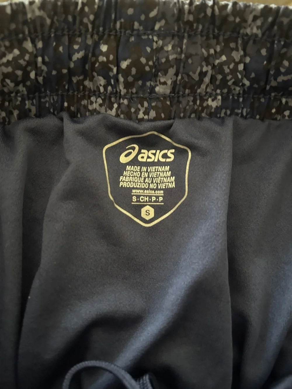 ASICS Navy Speckle Athletic Running Shorts